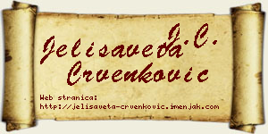 Jelisaveta Crvenković vizit kartica